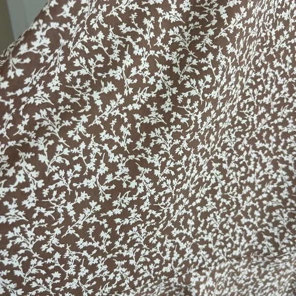 Bohme Brown and White Floral Midi Skirt - Picture 3 of 4